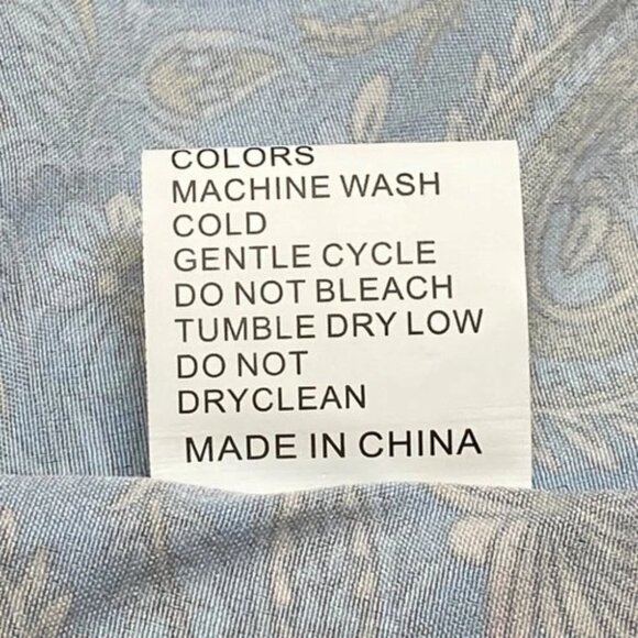 Women's Kimono Top Blue Paisley Open Front Bohemian Western Small Duster NWT - Picture 8 of 12